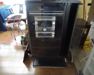 Same CD stand as before. Sony CD player with speakers 