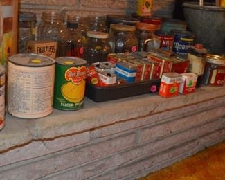 Vintage cans and jars