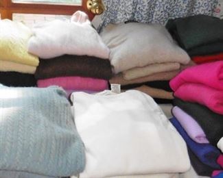More cashmere sweaters, tops
