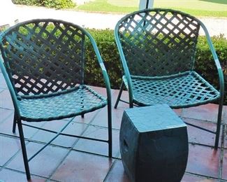 Patio chairs. Garden stool