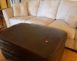 #5		Cream microfiber Sofa 7ft	 $250.00 

#11		Lane ottoman w/nail head Trim w/wood feet 44x27x20	 $250.00 