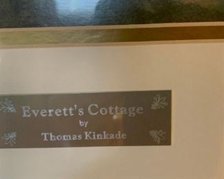 #13		Everett's Cottage by Thomas Kincaide Framed Lithograph 	 $150.00 
