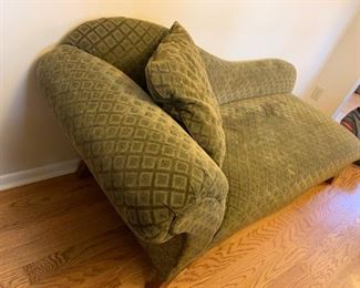 #16		Green Velvet Fainting Sofa  6 foot long	 $275.00 