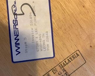 #21 Winners Only Inc oak Double Pedestal dining table w/6 chairs 1 leaf 60-78x42x31  $225.00