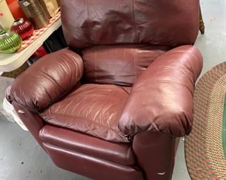 #27		England Burgandy Leather Recliner - as is condition 	 $75.00 
