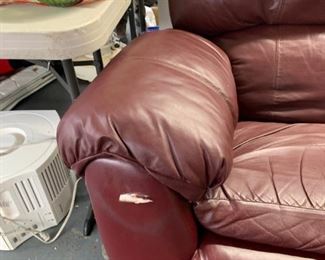 #27		England Burgandy Leather Recliner - as is condition 	 $75.00 
