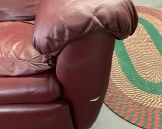 #27		England Burgandy Leather Recliner - as is condition 	 $75.00 
