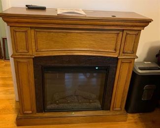#30		Wood Mantle Electric Fireplace   74679  43x13.5x40	$200 
