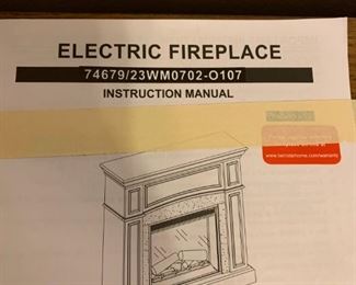 #30		Wood Mantle Electric Fireplace   74679  43x13.5x40	$200 
