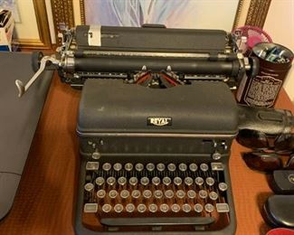 #36		Royal Typewriter w/round glass keys	 $75.00 
