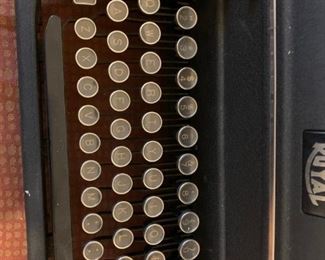 #36		Royal Typewriter w/round glass keys	 $75.00 
