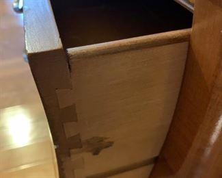 #44 Merman Leather Top Coffee Table 46x22x15 $45.00
#45 (2) Merman End Tables - leather top w/1 drawer 19x27x24 $75 each