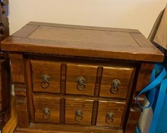 #49		Wood End Table w/2 drawers  26x16x24 - as is 	 $30.00 
