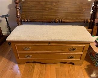 #50		Lane Cedar Chest w/Cushion Top  45x17x22	 $125.00 
