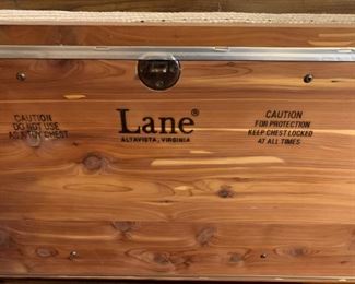 #50		Lane Cedar Chest w/Cushion Top  45x17x22	 $125.00 
