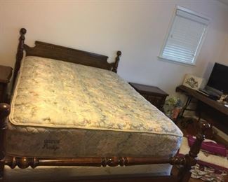 #51		Wood Headboard/Foot board w/rails - Queen Size	 $75.00 
