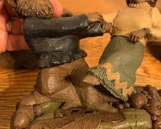 #56		Set of 3  Cairn Artist Gnome Figurines	 $65.00 
