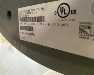 #57		Frigidaire Front Load washer  FAFS4474	 $250.00 
