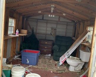 #72  Shed 10'x15'x8'	INSIDE SHED YOU MOVE  $450.00 
