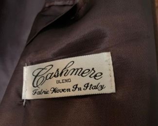 #89 Bachrach brown cashmere coat size large men $60.00
