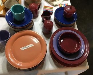 Set of contemporary pottery dishes