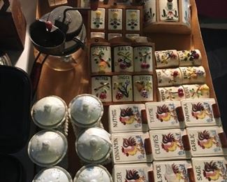 Large selection of spice containers