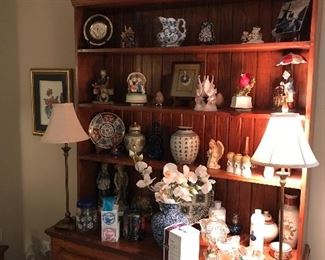 China hutch full of collectibles