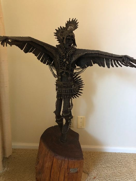                       “Thunderbird” 
Signed James Scorse welded metal sculpture 
