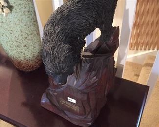 Grizzly Bear  “ Over the Mountain “ by Harlan Winter  16 1/2” high Bronze 