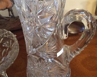Oversized cut glass  Tankard