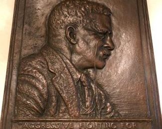 Bronze Teddy Roosevelt Plaque by James Earle Fraser 1920 https://ctbids.com/#!/description/share/329261