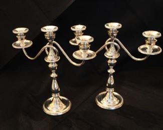 STERLING SILVER CANDELABRAS (PAIR) https://ctbids.com/#!/description/share/329279