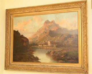 **RARE** JOHN GIOVANNI CALIFANO (1864-1946) ORIGINAL OIL PAINTING MOUNTAIN LANDSCAPE   https://ctbids.com/#!/description/share/329283