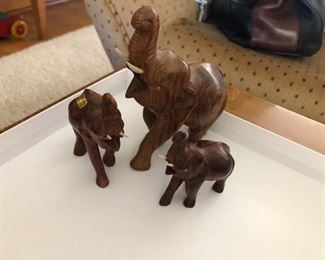 Rosewood Elephant Family 