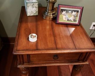 2- Century solid wood side tables