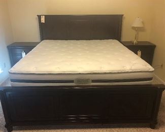 King size bed. Mattress not included or for sale