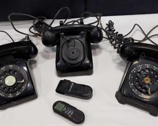 3 Vintage Telephones