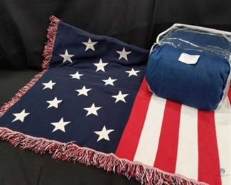 Sofa Slipcover and flag afghan
