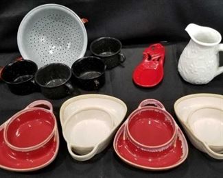 Serving items and cookware