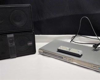 DVD Player and 2 speakers