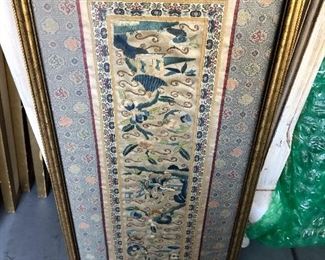 Chinese embroidery panels
