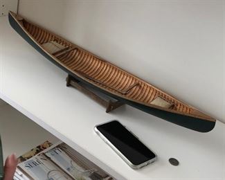 Maine hand carved canoes