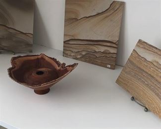 Burl wood bowl turned Smoke Bush New Zealand vase