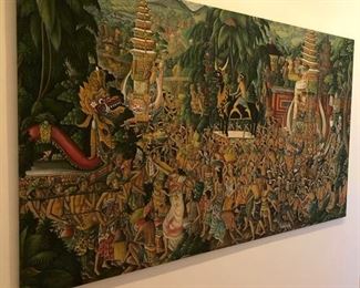 Large Thai painting Ubud Bali - merta S ask to see 