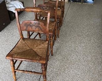 4 Hitchcock chairs