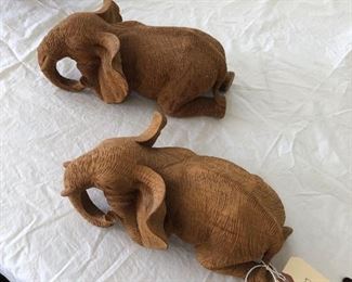 Carved elephants!