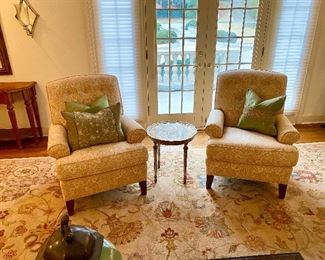 Pair of Mitchell Gold + Bob Williams arm chairs. 