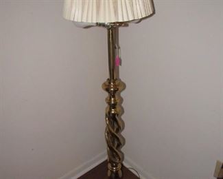 Brass twist floor lamp