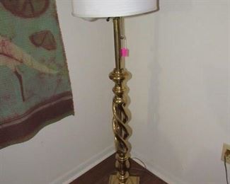 Heavy brass floor lamp