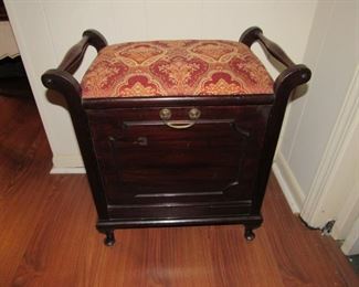 Unique antique seat & album holder